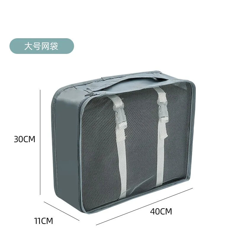 7/8/9/10-Pcs Travel Organizer Set — Portable Packing Cubes for Luggage, Clothes & Shoes, Foldable Storage Bags