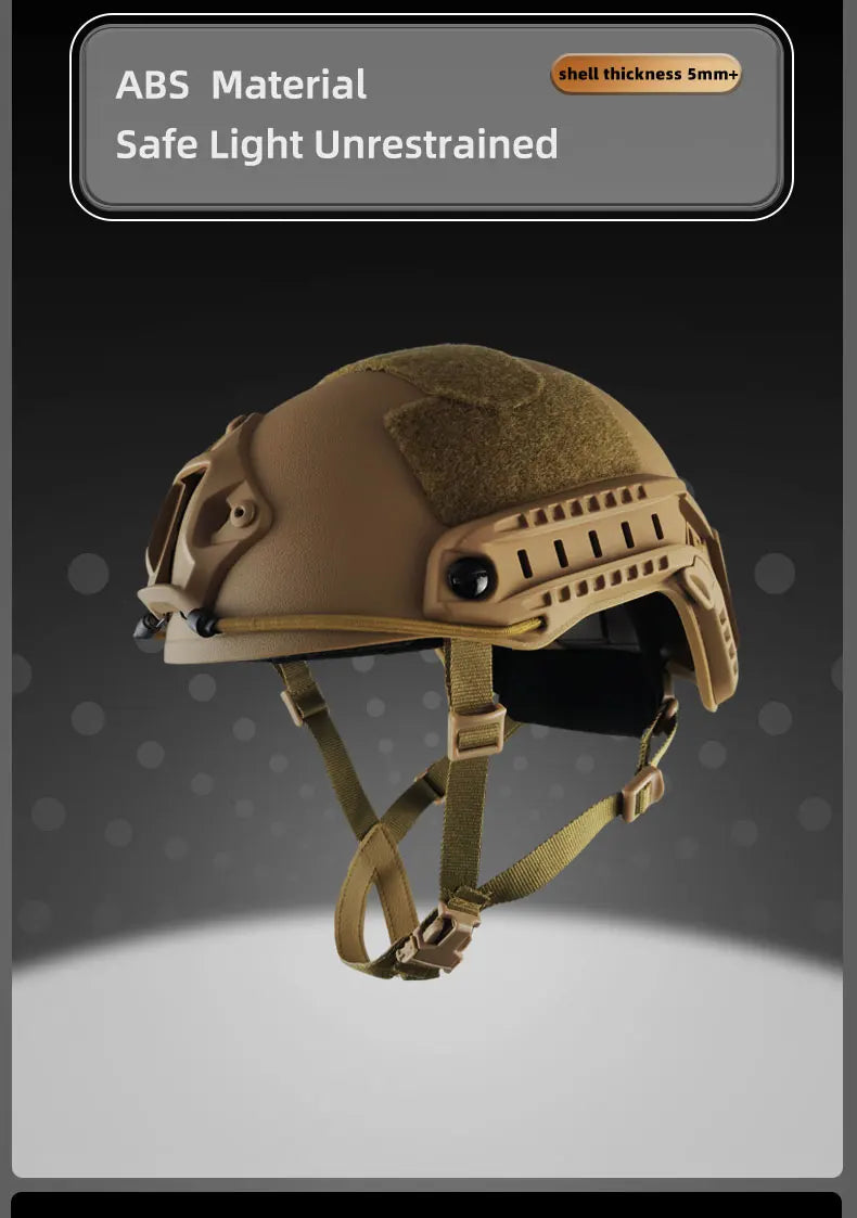 FAST Tactical Airsoft Helmet – Thickened ABS MH Helmet for Outdoor CS, PJ Air Gun Shooting Protective Gear