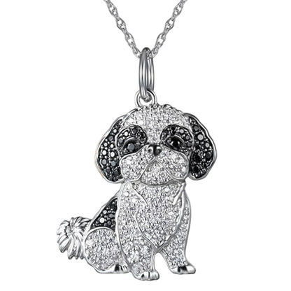 Schnauzer Dog Pendant Necklace – Cute & Elegant Puppy Jewelry for Women, Perfect Gift for Dog Lovers
