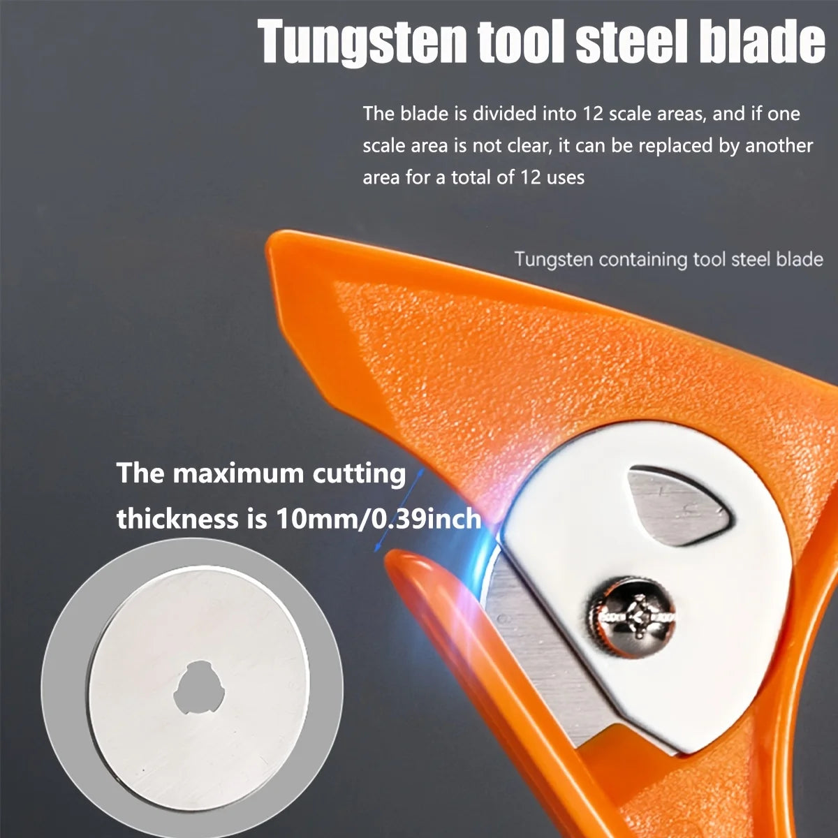 45mm Rotary Material Cutter - Heavy-Duty Utility Knife for Carpet, Linoleum, Fabric & Paper