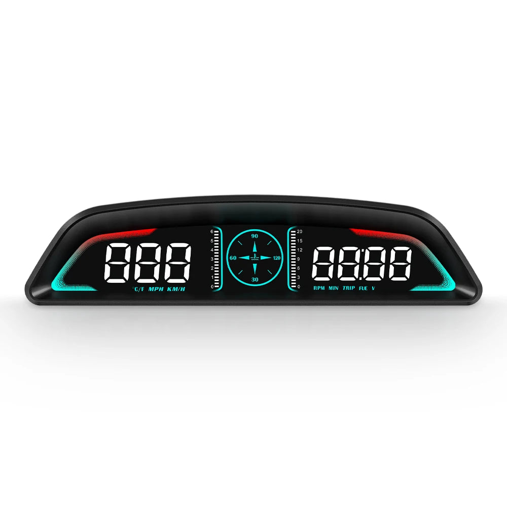 AD G3/B3 OBD2 GPS Head-Up Display – Smart Car HUD with Digital Speedometer, RPM, Water Temp, Clock & Security Alarm