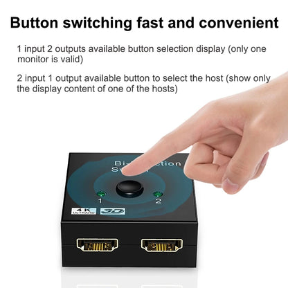 HDMI-Compatible Bi-Directional Switch 2.0 Splitter – 1x2/2x1 Adapter, 4K Converter for PS4 Pro/4/3 & TV Box