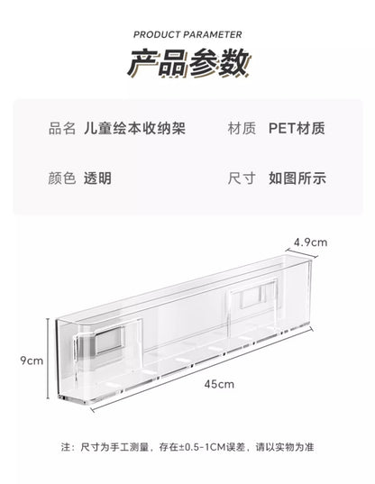 Acrylic Picture Book Display Stand – Wall Hanging Bookshelf for Children's Books, Magazines, and Storage Behind the Door
