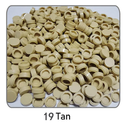 1000Pcs 1x1 Round Building Blocks Set - 52 Color DIY Creative Educational Bricks Compatible with 98138 Toy Kits for Kids