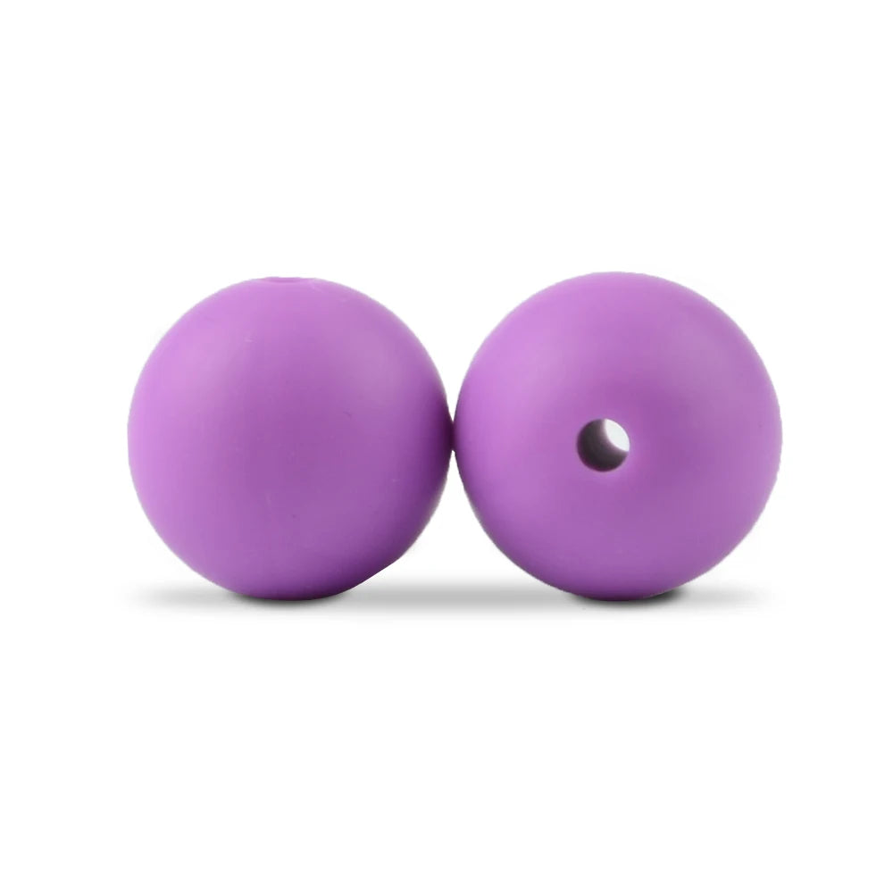 LOFCA Silicone Round Beads 20pcs - 9/12/15mm DIY Jewelry Making Beads for Bracelets, Keychains & Necklaces