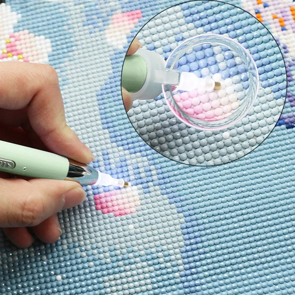 5D DIY Diamond Painting Kit – Multifunctional Plastic Diamonds with Lighting for Kids & Adults Craft Drawing