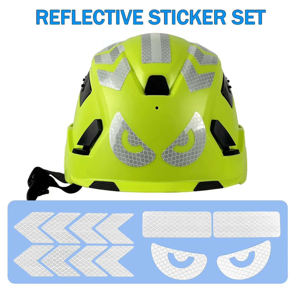 ANSI CE Safety Helmet - Breathable ABS Construction Hard Hat with Sliding Vents & Reflective Stickers