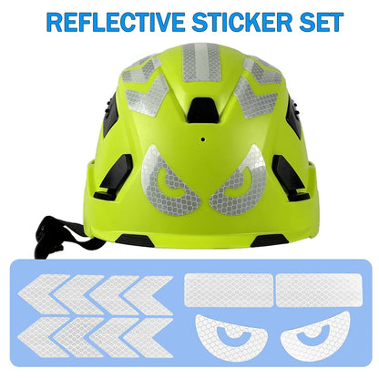 ANSI CE Safety Helmet - Breathable ABS Construction Hard Hat with Sliding Vents & Reflective Stickers