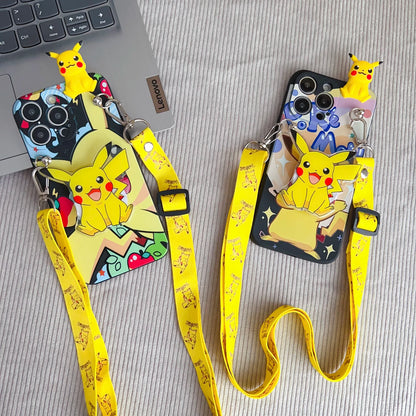 iPhone Pika Case with Holder Rope – Compatible with iPhone 6 to 17, Mini, Plus & Pro Max
