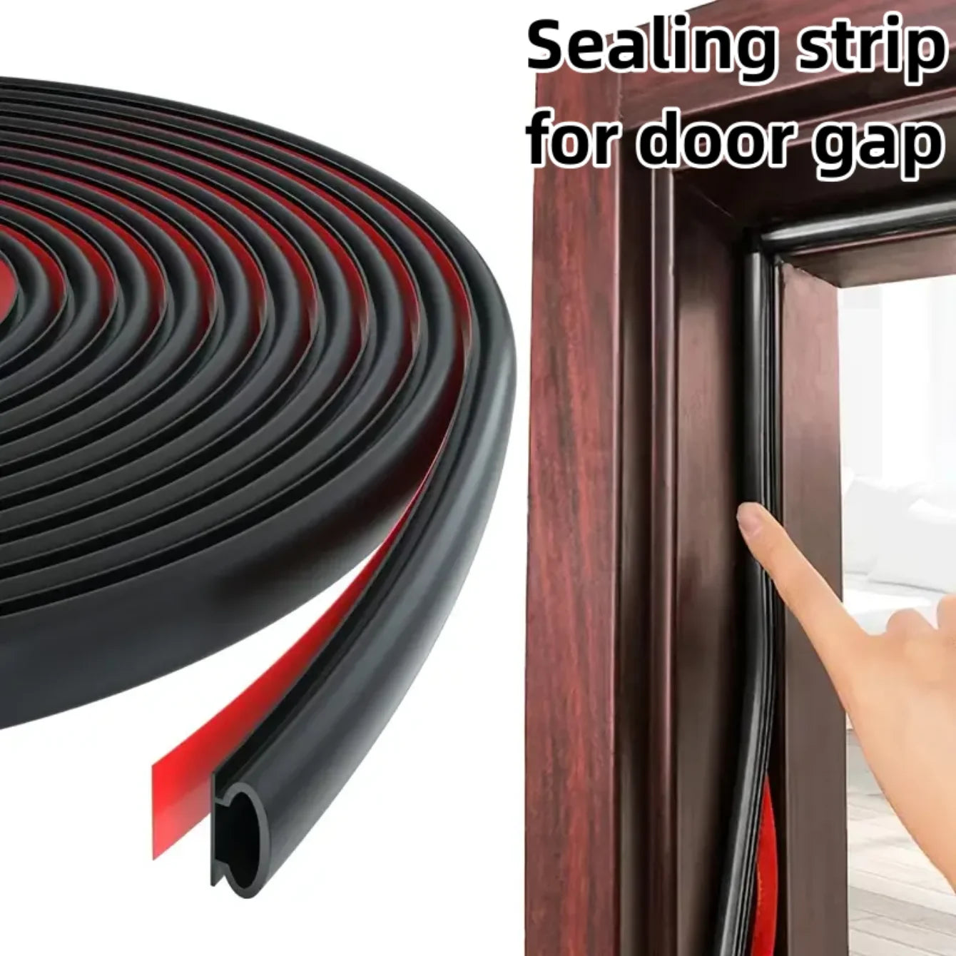 Window Weather Sealing Strip - 6M Self-Adhesive Dustproof Soundproof Door & Window Insulation Tape 10×6mm