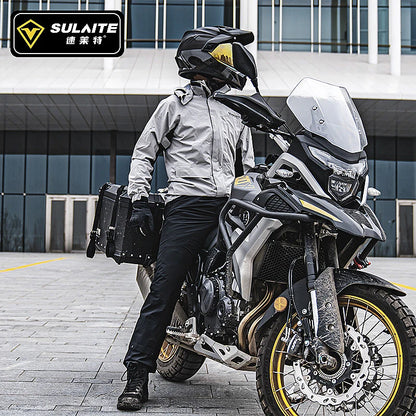 SULAITE Motorcycle Rain Suit - Waterproof Outdoor Rainwear Jacket Pants Shoes Cover for Cycling Fishing Climbing Riding
