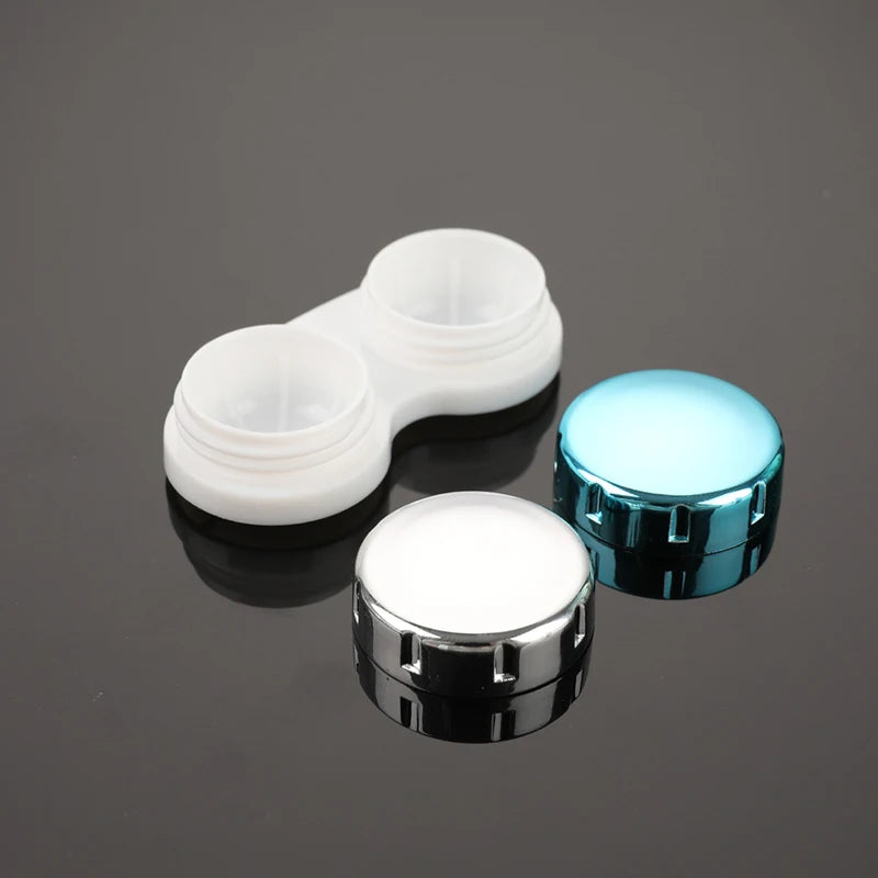 Portable Square Contact Lens Case – Travel Storage Container & Soaking Box in Solid Colors, Fashion Eye Care Accessories