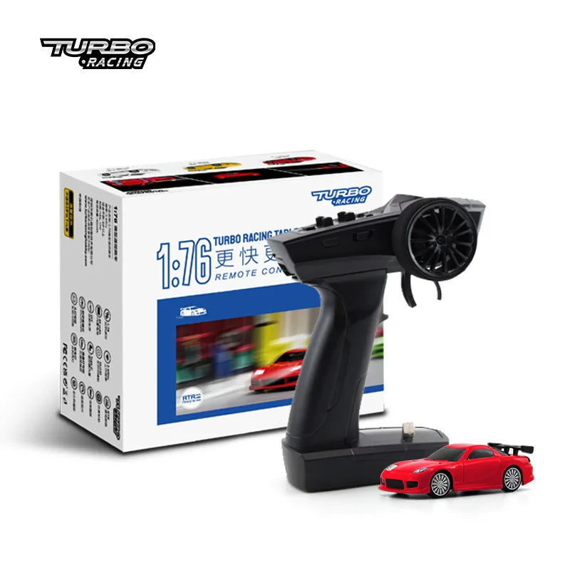 Turbo Racing 1:76 RC Drift Car | C64/C72/C73/C74 with Gyro & Full Remote Control for Kids & Adults