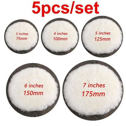 3/4/5/6/7-Inch Car Polishing Kit — Waxing Sponge, Wool, and Auto Paint Care Pads for Car Polisher