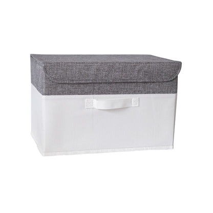 Washable Cotton Linen Folding Storage Box – CD, Toy & Laundry Organizer with Lid