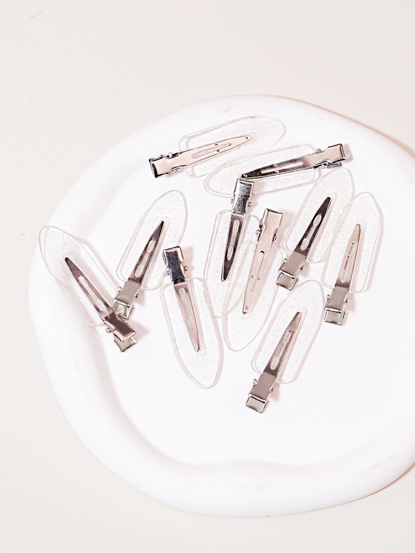 Seamless Transparent Hair Clips - 10-Piece Styling Clips for Wigs & Hair