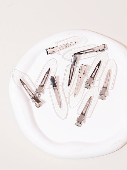 Seamless Transparent Hair Clips - 10-Piece Styling Clips for Wigs & Hair