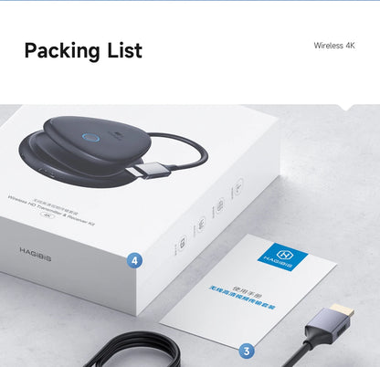 Hagibis 4K HDMI Wireless Transmitter and Receiver Kit – HDMI Extender for Monitor, Projector, HDTV, PC, Camera, Xbox Live