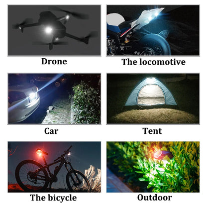 1/2/4PCS Remote RC LED Flash Lights – Wireless Warning Lights for Motorcycles, Drones & RC Aircraft