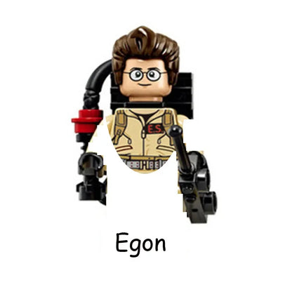 4-Piece Ghostbusters Action Figure Set – Egon, Peter, Winston, Zeddemore & Stay Puft Model Building Blocks Toys for Kids