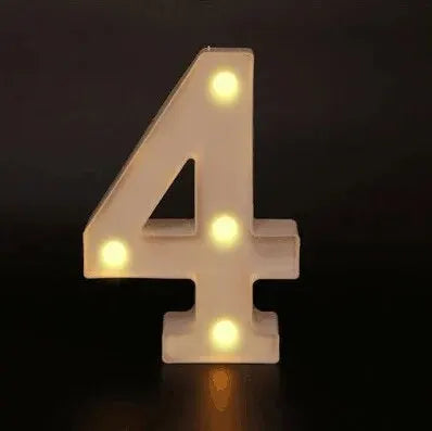 Luminous LED Number & Letter Lamp – Alphabet Decorative Night Light for Home, Wedding, Birthday & Party Decoration