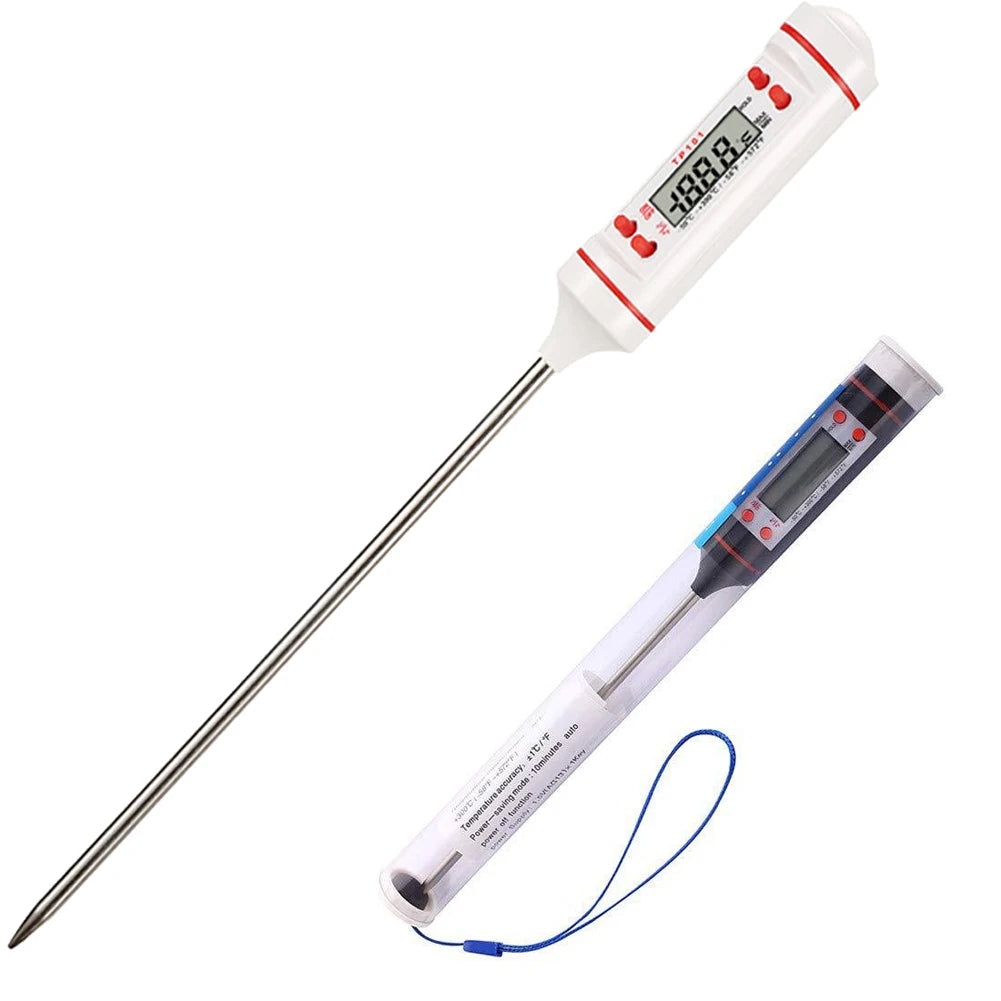 Professional Digital Kitchen Thermometer – Stainless Steel Probe for Meat, BBQ & Cooking