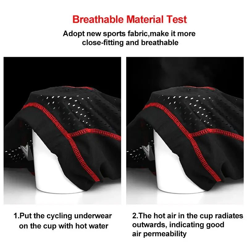 X-TIGER Men’s Cycling Underwear Shorts – 5D Gel Pad, Breathable Non-Slip Bike Shorts for MTB & Road Cycling