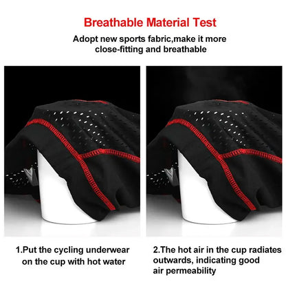 X-TIGER Men’s Cycling Underwear Shorts – 5D Gel Pad, Breathable Non-Slip Bike Shorts for MTB & Road Cycling