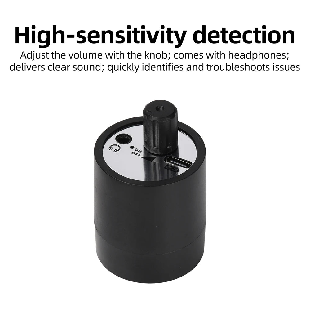 Home Pipe Leak Detector - High-Sensitivity Wall Leakage Tester with Type-C Charging & Noise-Canceling Headphones
