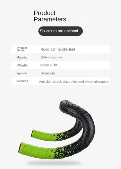 Bicycle Handlebar Tape – Anti-Vibration PU EVA Non-Slip Road Bike Wrap for Racing & Cycling