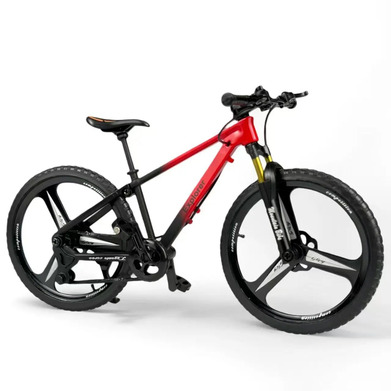 1:8 Dual Shock Downhill Mountain Bike Alloy Model - Soft Tail Metal Racing Toy & Birthday Gift