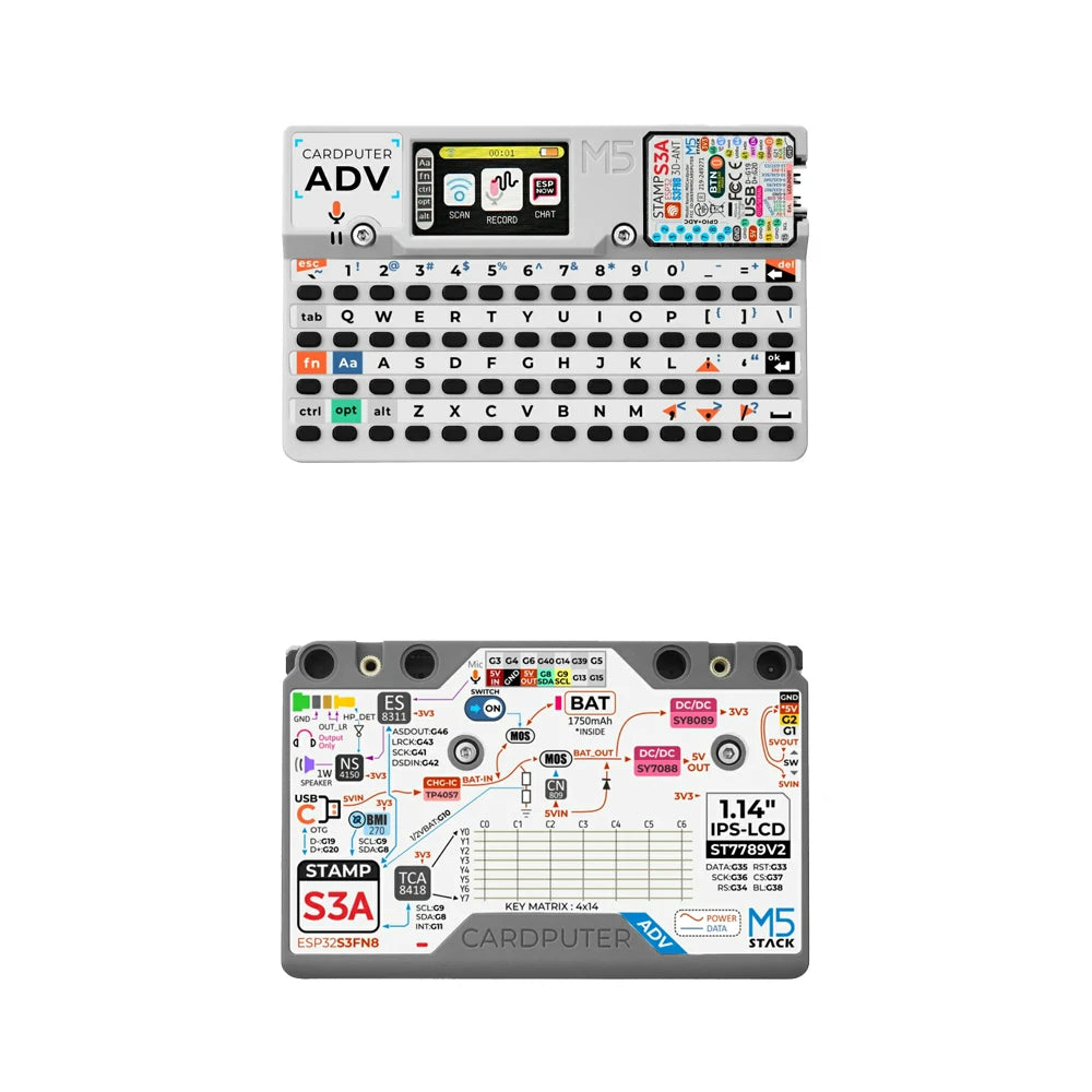 M5Stack Cardputer ADV Development Kit - StampS3A Microcontroller with LoRa-1262 Cap