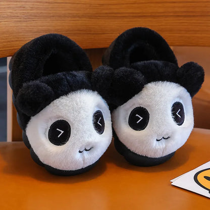 Anime Pikachu Plush Slippers for Kids – Soft, Non-Slip Warm Indoor Shoes for Autumn/Winter & Christmas Gifts