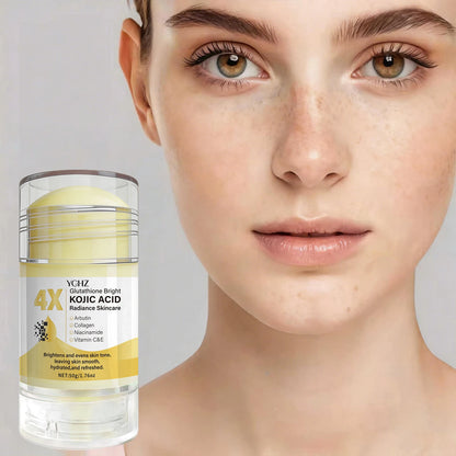 50g Kojic Acid Brightening Cream Stick - Moisturizing Day and Night Skincare for Even-Looking Skin Tone and Dark Spot Care