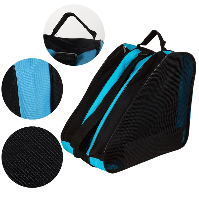 Portable Roller Skates Bag | Ice Skating Bag with Large Capacity | Breathable Kids Inline Skates Storage Bag