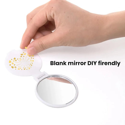 Mini Round Folding Compact Mirror - Bulk Makeup Mirrors for Purse, Travel & Daily Use for Women and Girls