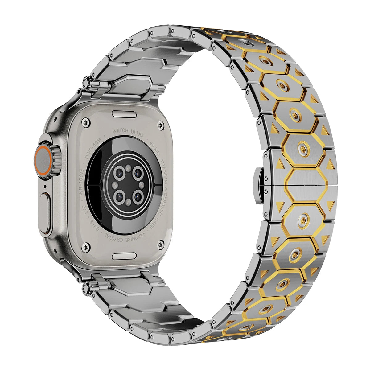Luxury Titanium Metal Strap for Apple Watch — Stainless Steel Bracelet for Series 5-10 Ultra 2 (42mm-49mm)