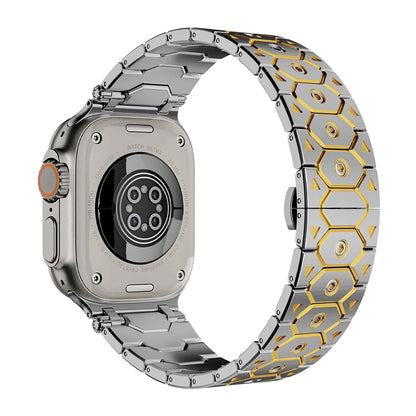 Luxury Titanium Metal Strap for Apple Watch — Stainless Steel Bracelet for Series 5-10 Ultra 2 (42mm-49mm)