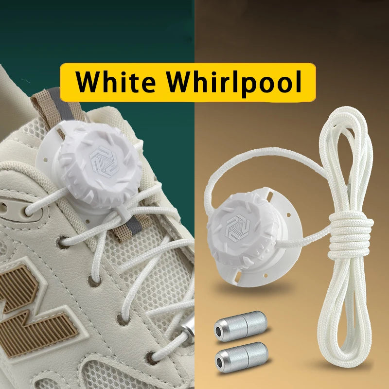 Swivel Buckle No-Tie Shoelaces - Automatic Elastic Laces for Kids & Adults, 1–2 Pair Shoe Accessories