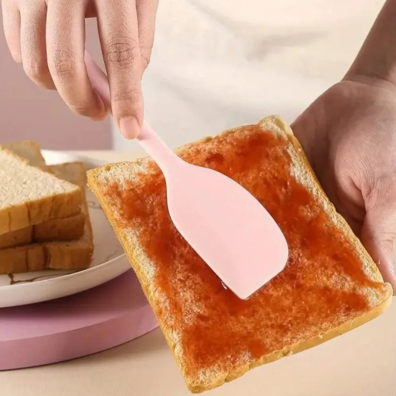3-Piece Silicone Spatula Set – Non-Stick Kitchen Baking Tools for Cakes, Bread & Jam