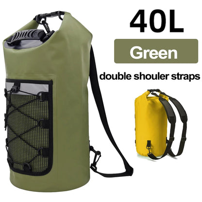 Waterproof PVC Dry Bag Backpack - 10L/20L Shoulder Bag for Kayaking, Trekking, Rafting, Surfing & Boating