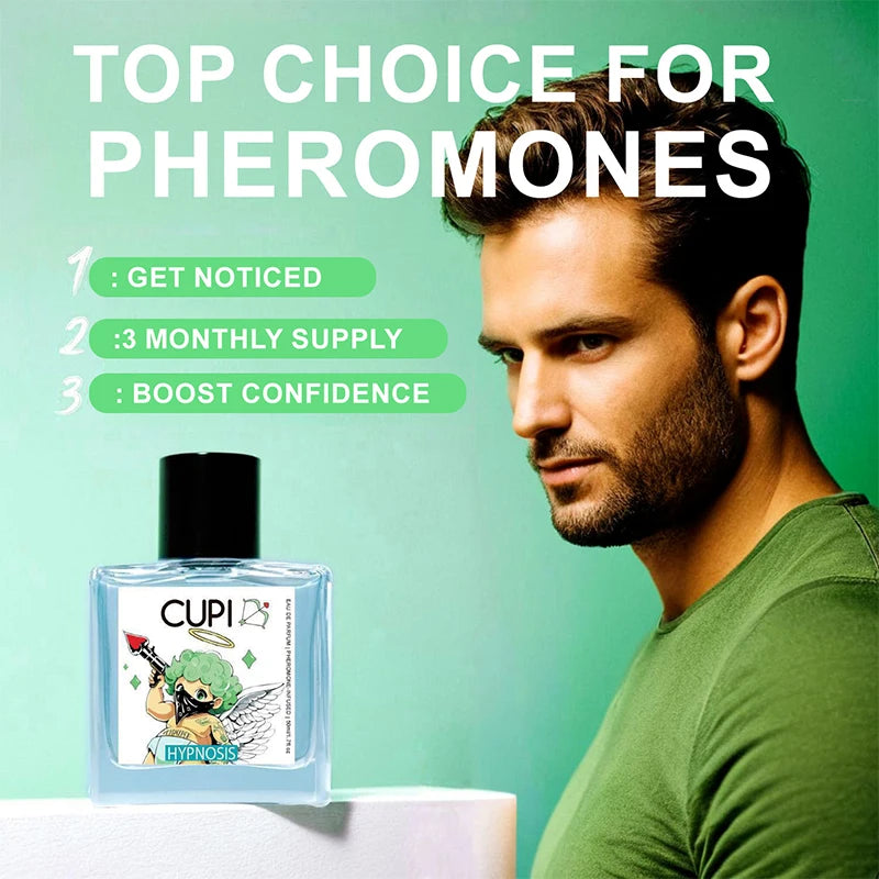 Cupid Hypnosis Pheromone Cologne for Men — Long-Lasting Body Mist, Attractive Fragrance for Dating & Flirting