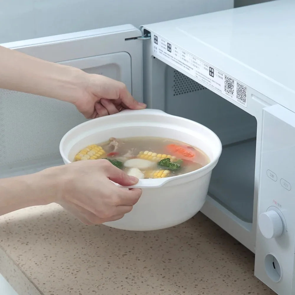 Microwave Oven Soup & Rice Steamer – Eco-Friendly Food Grade Heated Pot with Lid