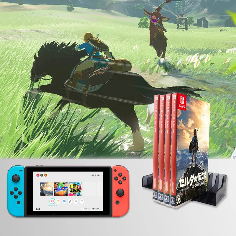 Data Frog 2-Pack Game Card & Disk Storage Stand for Nintendo Switch – Holds 24 Game Cartridges or Discs
