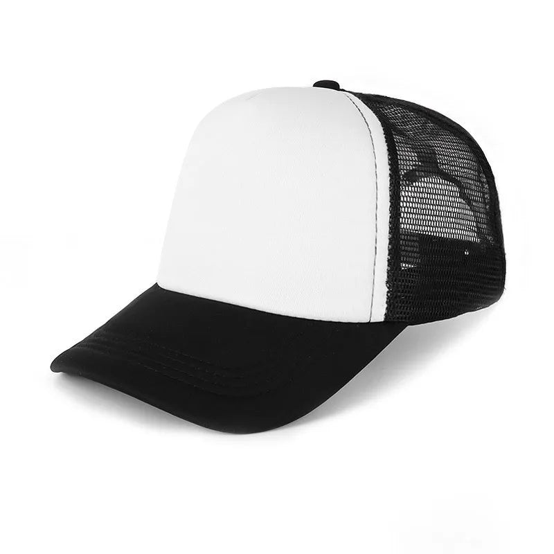 Custom Logo Mesh Trucker Cap - 5 Panel Snapback Baseball Hat for Men & Women Summer Sports Sun Hat