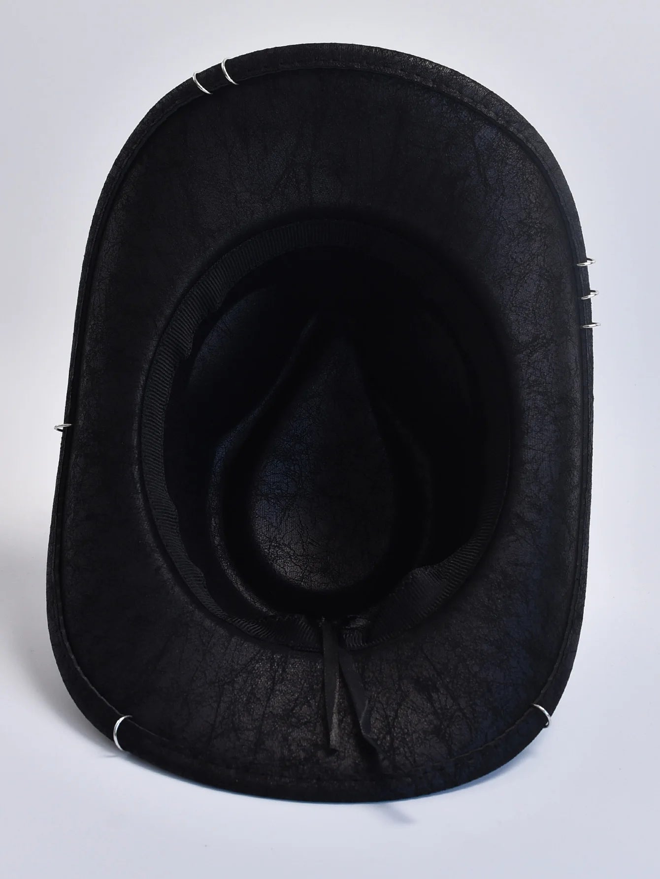 Faux Leather Vintage Western Cowboy Hat for Men – Gentleman Jazz Panama Cowgirl Sombrero Hat
