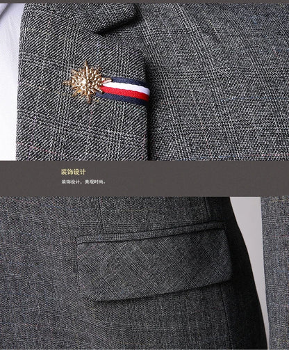 Traje de Hombre Elegante – 3-Piece Slim Fit Suit (Blazer + Vest + Pants) | Men’s Business & Wedding Suit 6XL