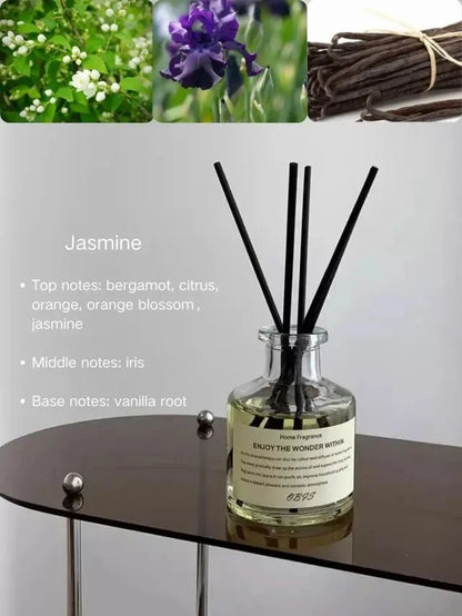50ml Aromatherapy Freesia Jasmine Reed Diffuser – Flameless Essential Oil Room Air Freshener