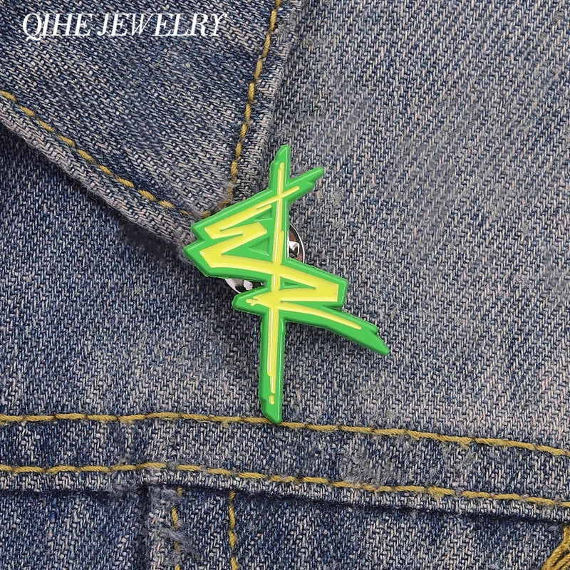 Edgerunners Logo Enamel Brooch - Punk Anime Cosplay Lapel Pin Badge