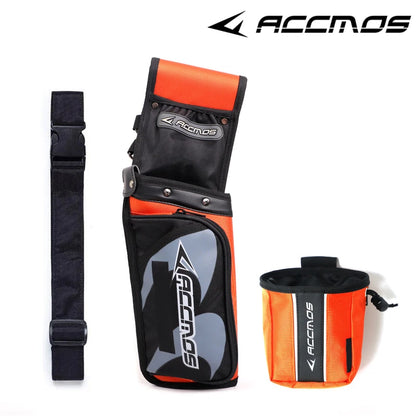 ACCMOS Portable Arrow Quiver Pouch – Waist Carry Archery Storage Holder for Hunting & Shooting